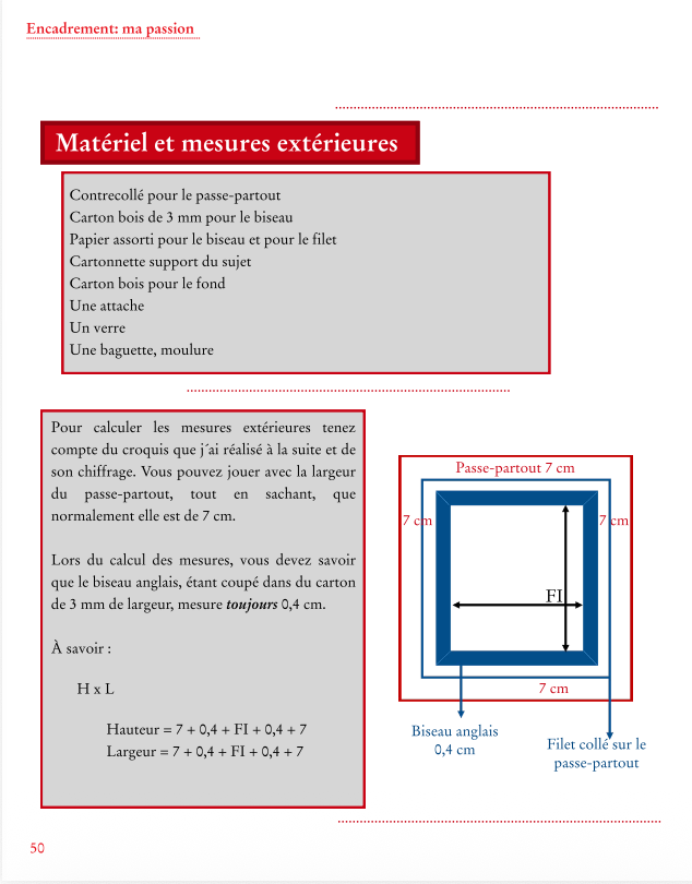 Encadrement : ma passion — libro de enmarcación - Imagen 2